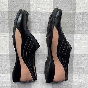 Nine West | Black & Beige Leather Cobbler Slip-On Mule